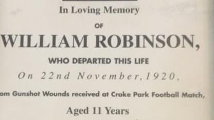 William Robinson Memorial Card