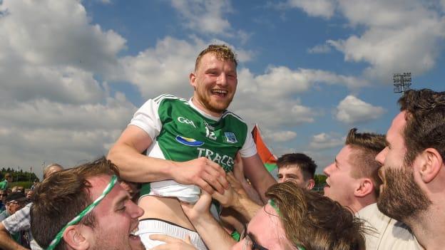 Aidan Breen celebrating following a dramatic win for Fermanagh over Monaghan last weekend.