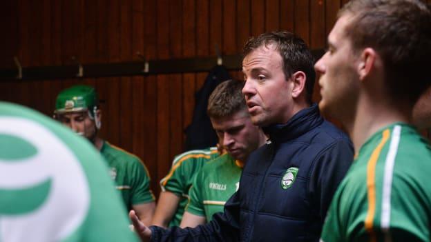 Joint Ireland Shinty/Hurling manager Conor Phelan before the 2017 international against Scotland.