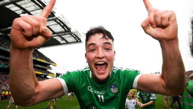Kyle Hayes celebrates Limerick's first All Ireland victory since 1973 at Croke Park.
