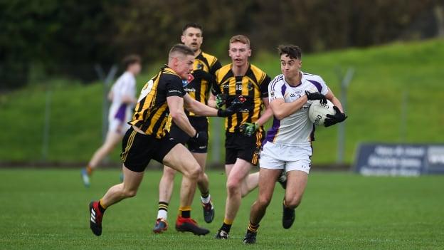 Kilmacud Crokes' Conor Casey on the attack at Pairc Tailteann.