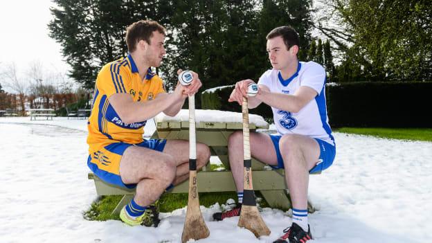 Patrick O Connor, Clare, and Stephen Bennett, Waterford, pictured ahead of the Allianz Hurling League Division 1A clash.