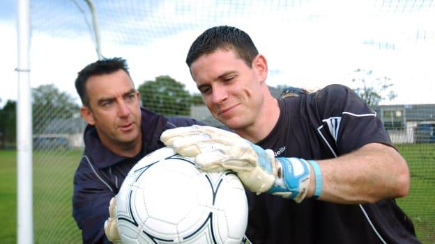 Stephen Cluxton pictured with former Dublin goalkeeping coach, Gary Matthews, in 2007. 