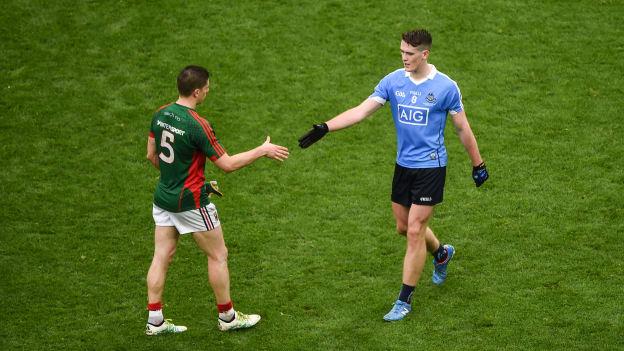 Lee Keegan and Brian Fenton shake hands after a dramatic draw.