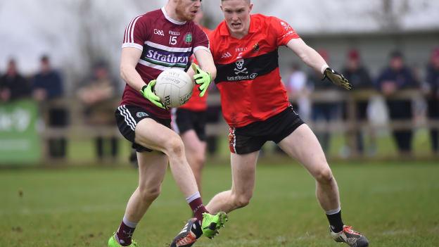 Cathal McShane on the attack for St Marys, Belfast.