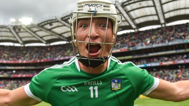 Limerick hurler Kyle Hayes celebrates after Sunday's All-Ireland SHC semi-final win over Cork. 