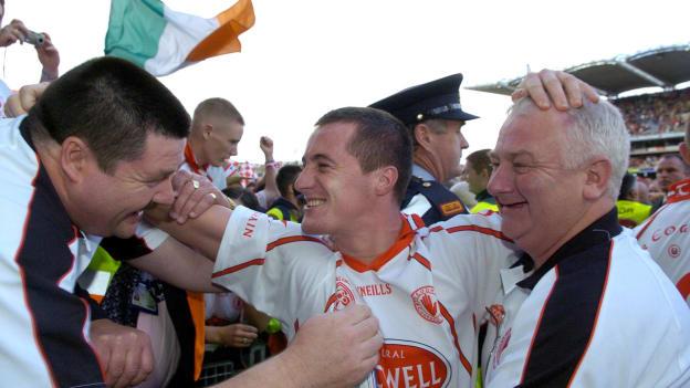 Brian McGuigan celebrates after the 2005 All Ireland.