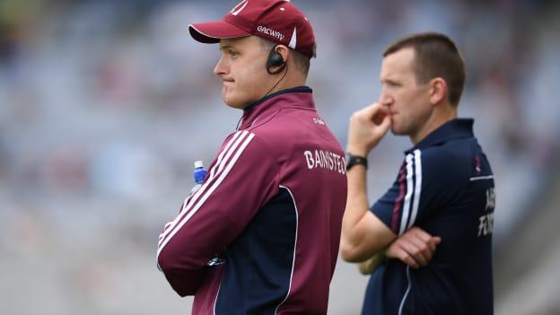Galway manager Mícheál Donoghue and selector Francis Forde.