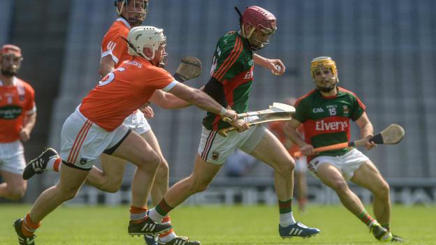 Joseph McManus and Nathan Curry in action at Croke Park.