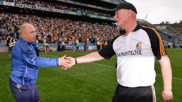 Derek McGrath and Brian Cody pictured following the drawn game at Croke Park last Sunday.