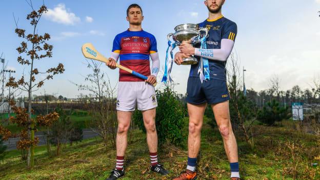 Conor Cleary, UL, and Paudie Foley, DCU, pictured ahead of the Electric Ireland Fitzgibbon Cup Final on Saturday.