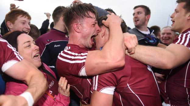 Galway players and supporters following a famous win.