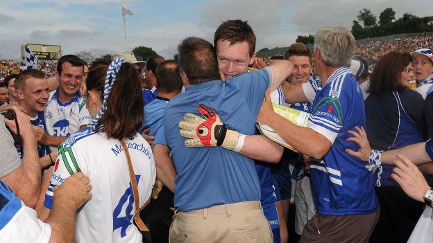 Rory Beggan celebrates after Monaghan's 2013 Ulster Final victory.