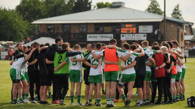 The London players following their 2016 Connacht SFC defeat against Mayo.