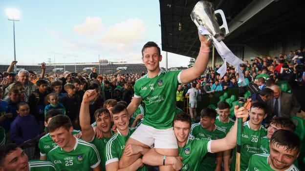 Limerick captain Tom Morrissey celebrates at the Gaelic Grounds.