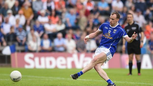 Martin Reilly scores a goal from a penalty for Cavan.