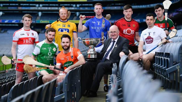 Players from the competing counties in the Christy Ring Cup.