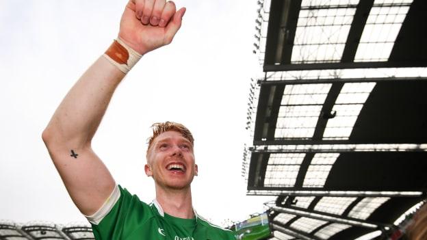 Cian Lynch celebrating Limerick's All Ireland victory at Croke Park.