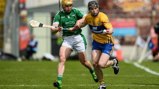 Tony Kelly, Clare, and Paul Browne, Limerick, in Munster SHC action last year.