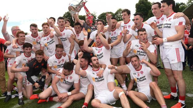 Ulster champions Tyrone celebrate in Clones.