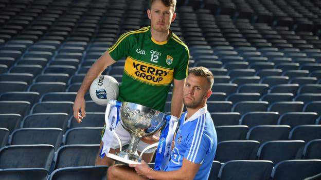 Donnchadh Walsh and Jonny Cooper pictured at the launch of the Allianz Football League.