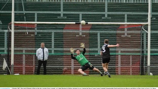Darragh O Hanlon scored a point from a first half penalty for Kilcoo.