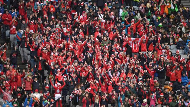 Cuala supporters celebrating at Croke Park.
