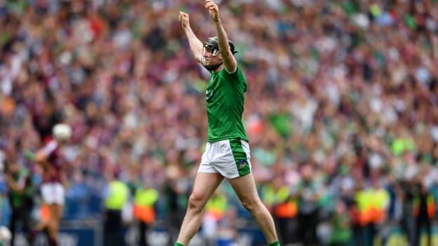 Declan Hannon celebrates at the end of a dramatic game at Croke Park.