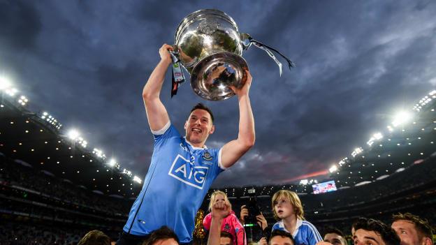 Philly McMahon with the Sam Maguire Cup.