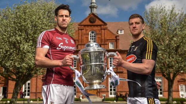 Gearoid McInerney, Galway, and Eoin Murphy, Kilkenny, pictured at the Leinster Senior Hurling Championship launch.