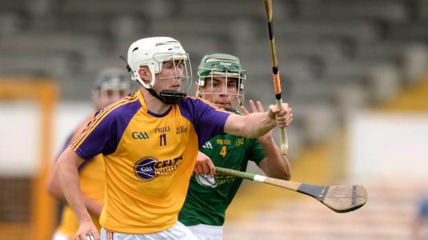 James Kelly, South Wexford, and Philip Maunsell, Kerry, in action during the 2016 Celtic Challenge Division Two Final.