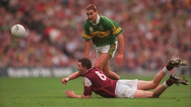 Sean O Domhnaill and Maurice Fitzgerald during the drawn 2000 All Ireland Final.