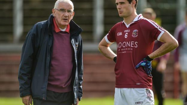 Slaughtneil manager Mickey Moran and key player Chrissy McKaigue.