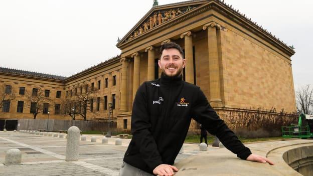 Donegal's Ryan McHugh poses for a portrait at the Philadelphia Museum of Art during the GAA GPA PwC All Stars tour of Philadelphia, PA in the USA. 