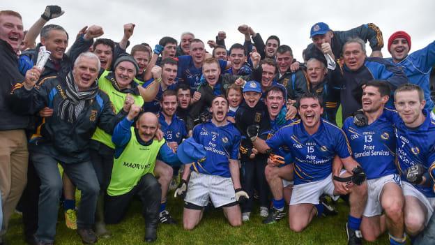 Aughawillan celebrating following the 2014 Connacht Championship Quarter Final success over Tubbercurry.