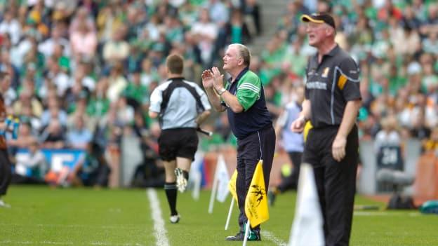 Limerick manager Richie Bennis (l) and Kilkenny manager Brian Cody pictured on the sideline during the 2007 All-Ireland SHC Final. 
