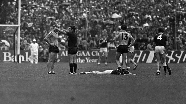 Brian Mullins being sent off in the 1983 All-Ireland Final.