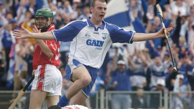 Eoin Kelly celebrates after scoring Waterford's first goal in the 2004 Munster SHC Final. 