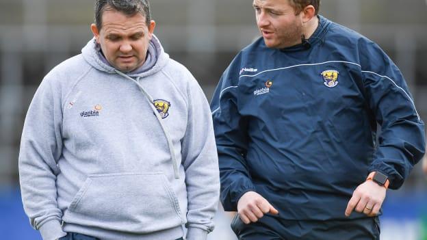 Wexford manager Davy Fitzgerald and selector Seoirse Bulfin.