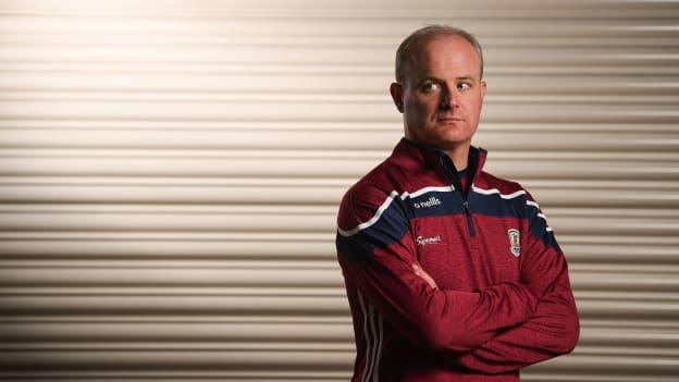 Galway manager Mícheál Donoghue pictured at a press briefing at the Loughrea Hotel & Spa ahead of the All Ireland SHC Final.