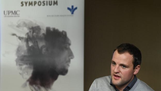 Michael Murphy pictured at a media briefing for the National Concussion Symposium.