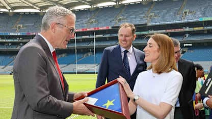 European Parliament President Roberta Metsola visits Croke Park