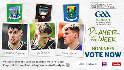 GAA.ie Footballer of the Week nominees