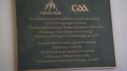 Croke Park's first radio broadcast commemorated