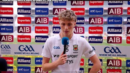 Kobe McDonald reacts to Mayo's All-Ireland SFC Final win over Kerry. 