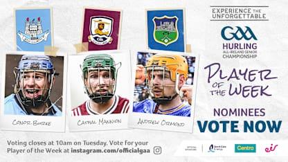 GAA.ie Hurler of the Week nominees