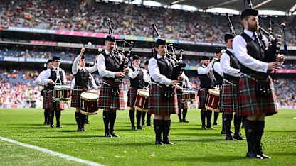 St Joseph's Pipe Band feature Gaelic Games correspondent at Croke Park