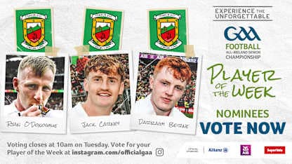 GAA.ie Footballer of the Week nominees