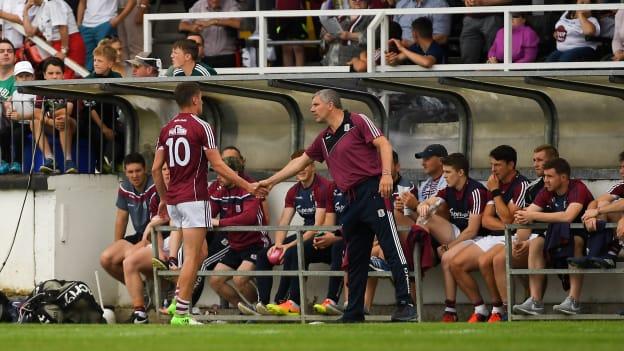 Galway's Michael Daly was forced off with a leg injury.