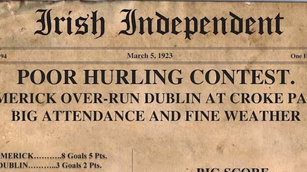 1921 GAA Hurling Final Match Report Cover